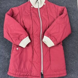 Vintage Weather Wise Coat Mens Large Red Quilted Zip Lined Insulated Winter‎